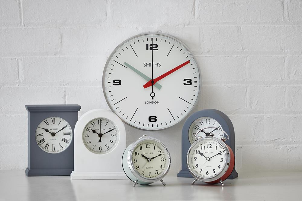 Chrome Smiths Drake Wall Clock With Off White Dial 30cm Smiths Clocks
