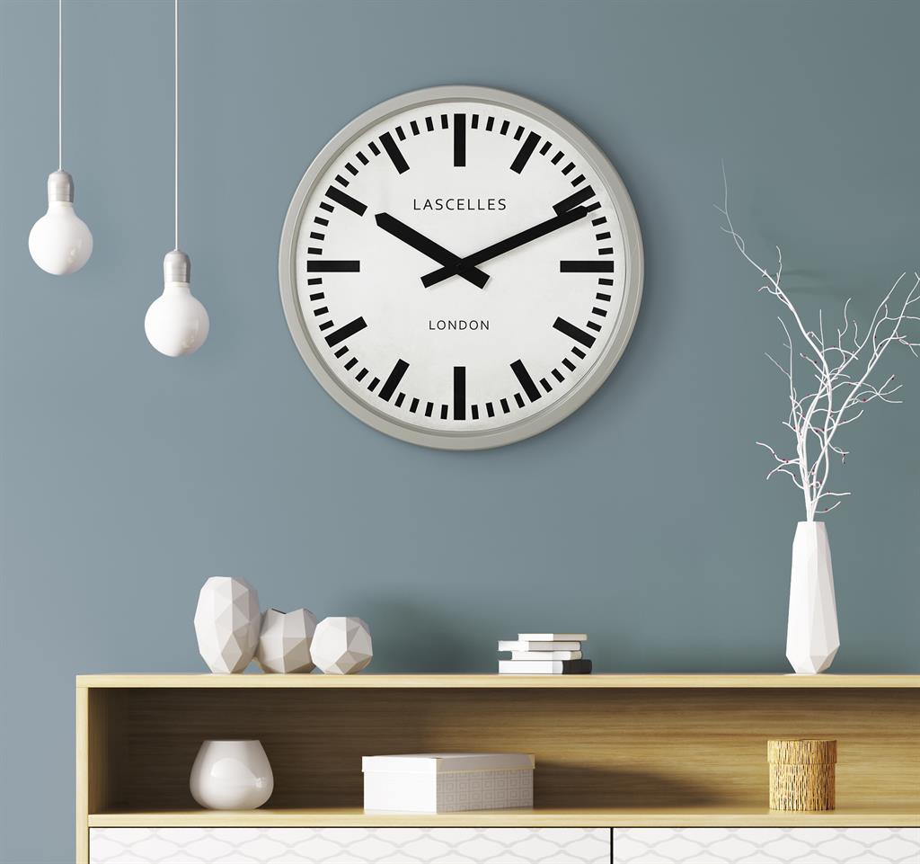 Large Industrial Grey Clock - 55 cm | Large Clocks